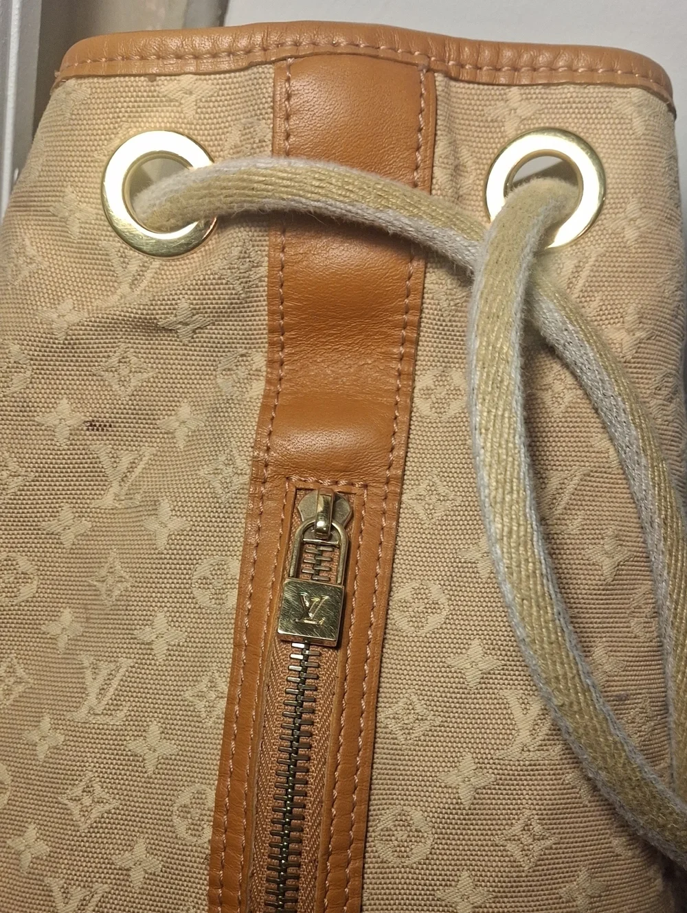 Louis Vuitton Beige Monogram Jacquard Drawstring Bucket Bag